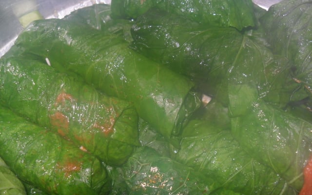 Charuto com folha de couve