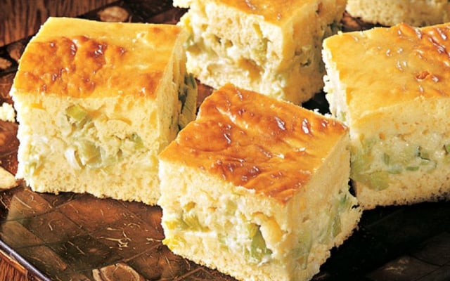 Torta fácil de alho poró