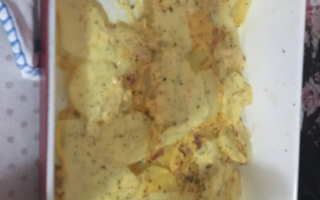 Batata assada com bacon