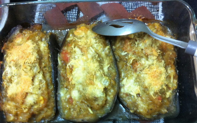 Berinjelas recheadas à minha moda