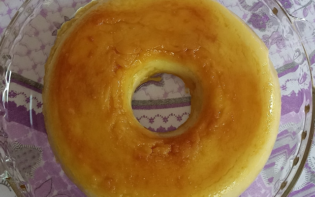 Pudim de pão no microondas