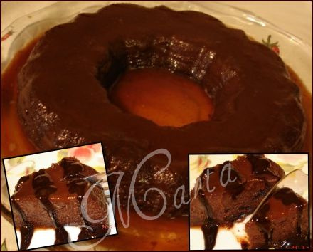 Pudim de chocolate no microondas