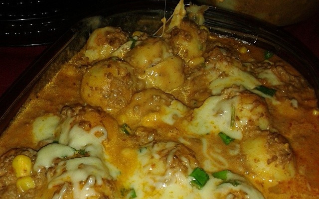 Nhoque recheado com mussarela