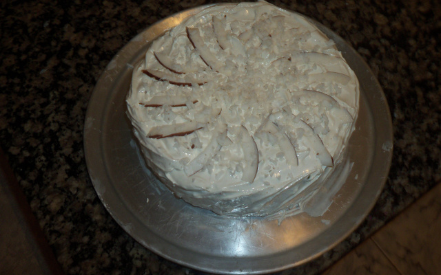 Bolo de coco e marshmallow