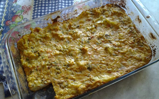Torta de couve - flor e abobrinha