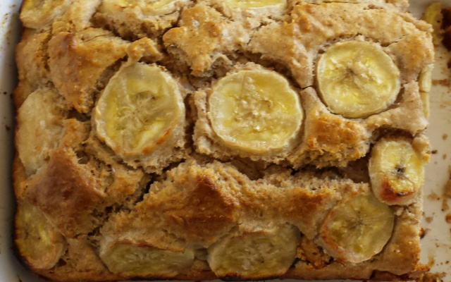 Bolo integral diet de banana