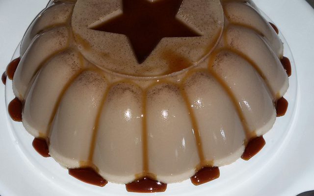 Pudim de maria-mole de chocolate