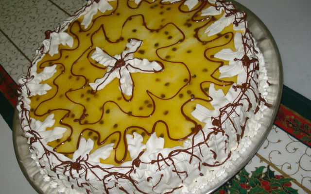 Bolo mousse de maracujá