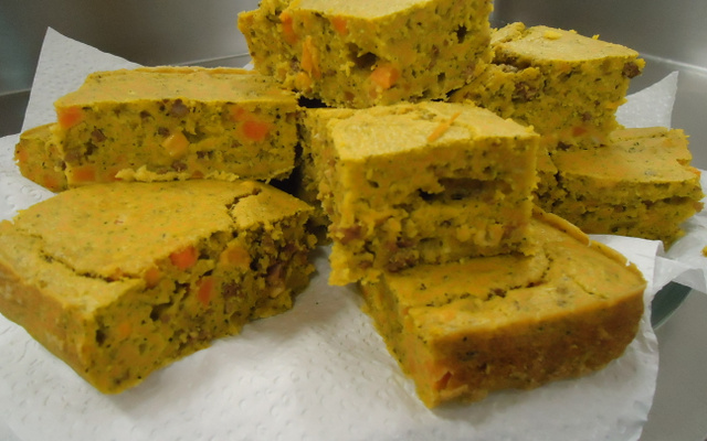 Torta salgada de casca de abóbora com carne moída