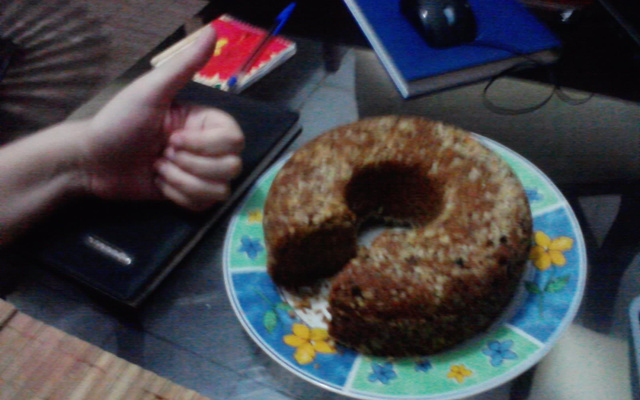 Bolo natural de aveia e banana