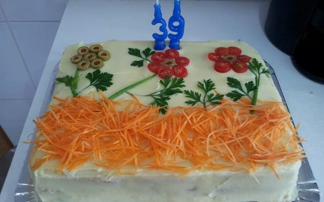 Bolo de frango caipira