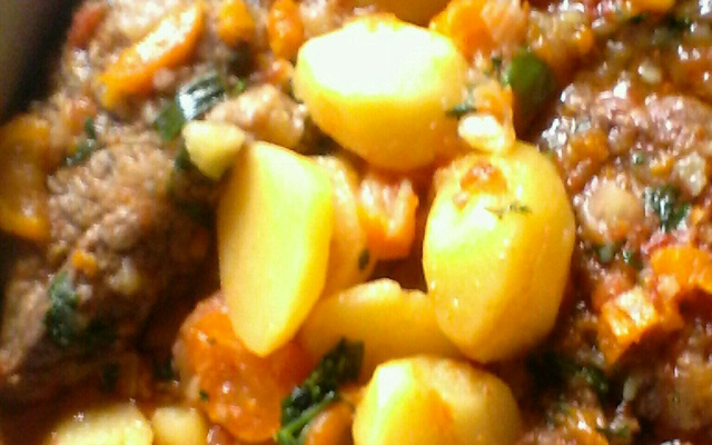 Ponta de peito na panela de pressão