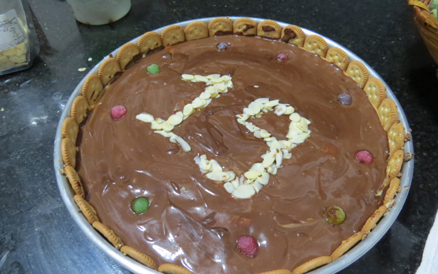 Torta de doce de leite com ganache