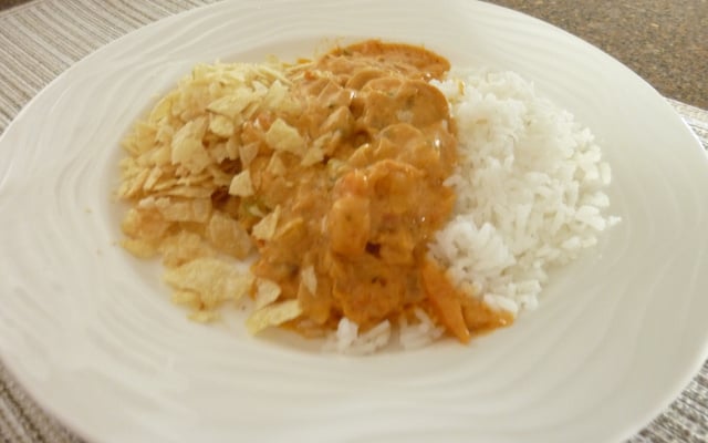 Estrogonofe de camarão