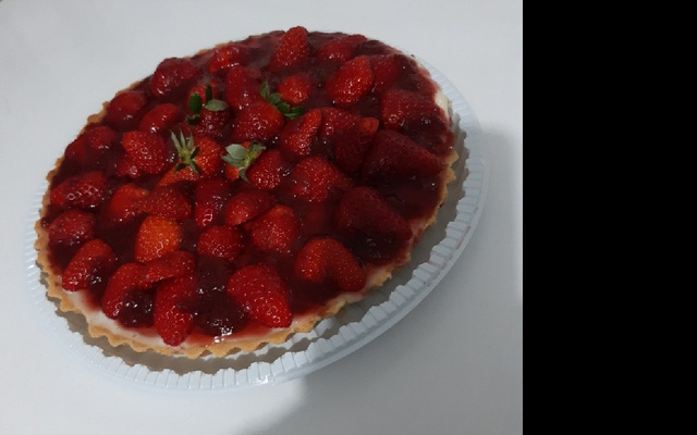 Torta de morango prática