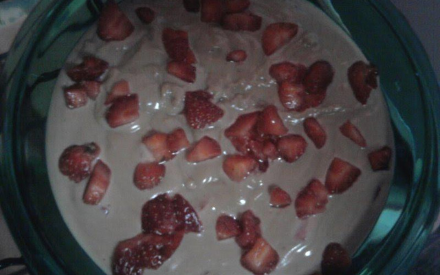 Creme de chocolate com morango