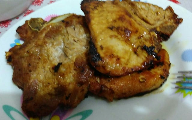 Bisteca frita saborosa