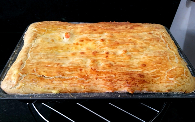 Torta de frango de liquidificador prática