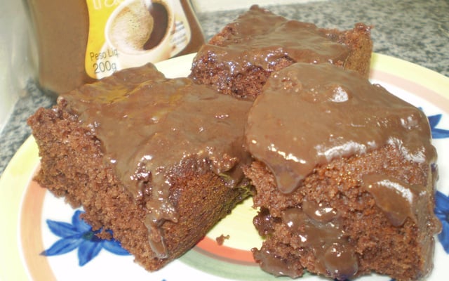 bolo de chocolate com café solúvel