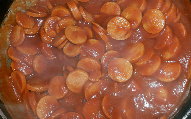 Minha receita de salsicha ao molho