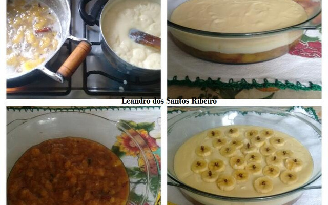 Doce de banana com cobertura de leite condensado ( Lúcio Cezar )