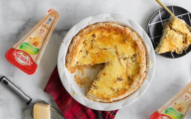Quiche de Cebola e Queijo Gruyère