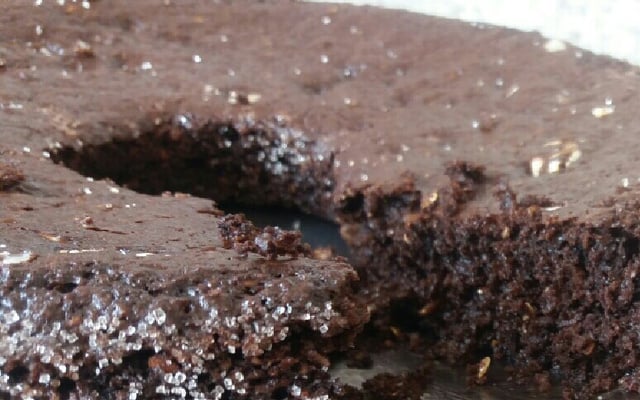 Bolo de chocolate com aveia