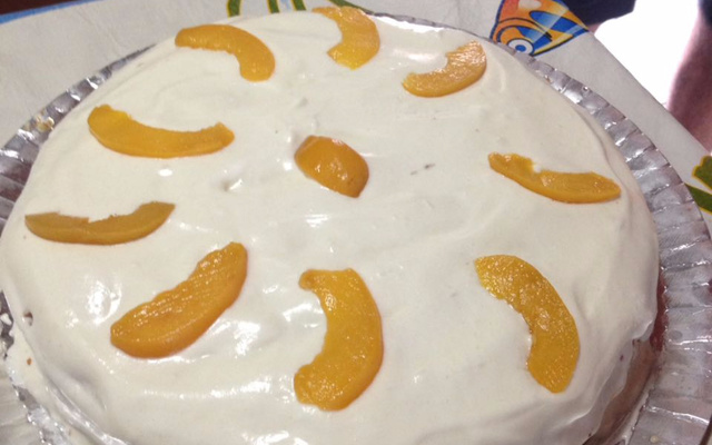Torta de pêssego deliciosa