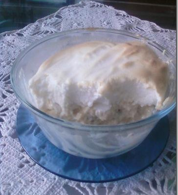 Creme gelado de maçã da vó Lhulhu
