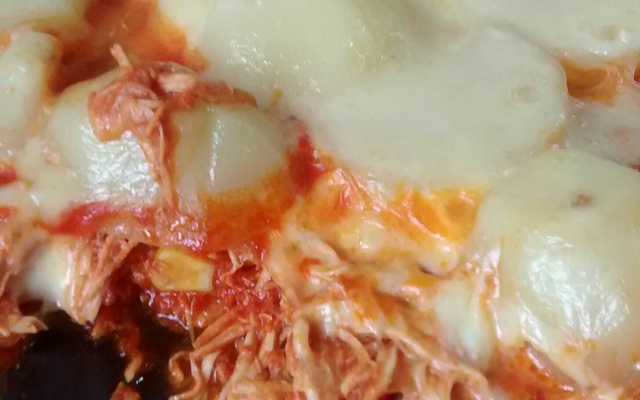 Batata de forno com frango rápida