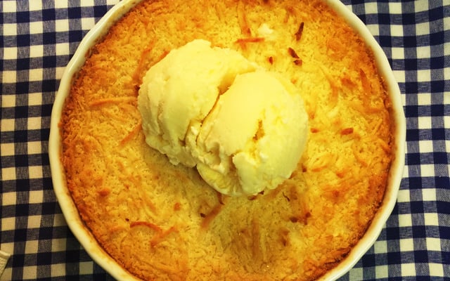 Cocada de forno gratinada