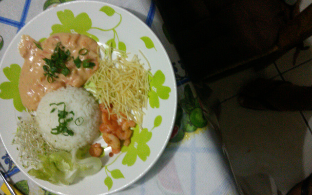 Camarão com requeijão