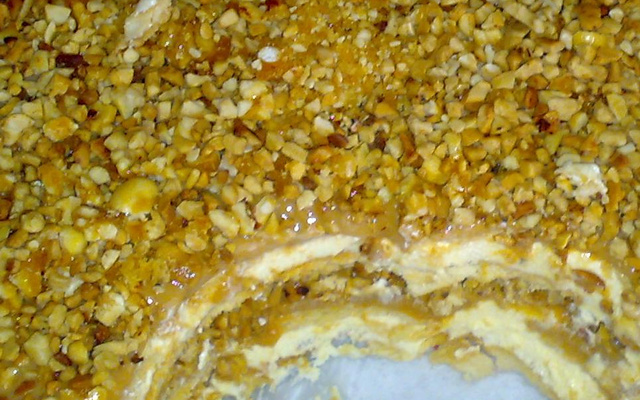 Pavê de castanha com pé-de-moleque