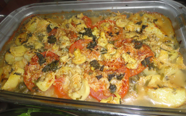 Congrio ao molho de camarão com batata sauté