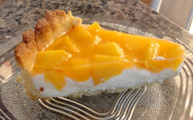 Torta gelada de pêssego da Bianca