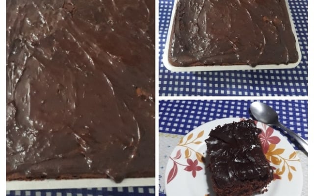 Bolo de Chocolate que já sai recheado do forno