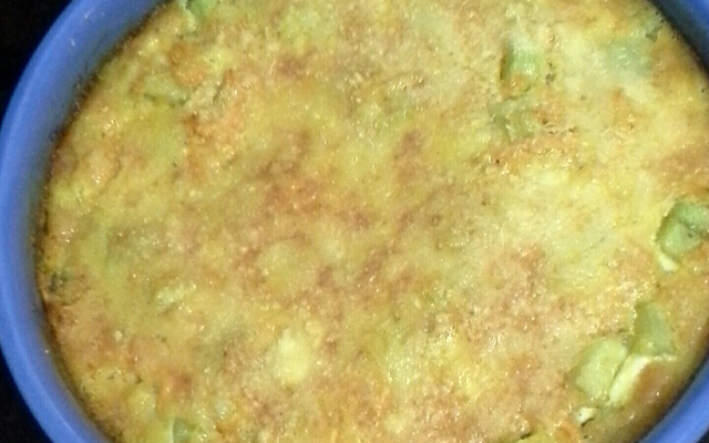 Souflé de chuchu em pedaços