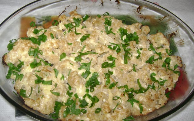 Couve-flor assada na maionese