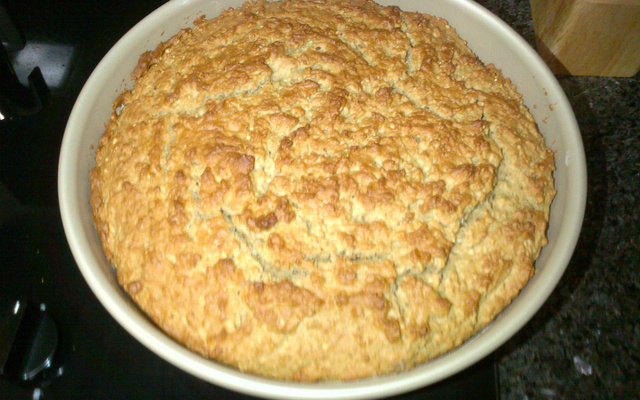 Bolo de aveia com castanha-de-caju