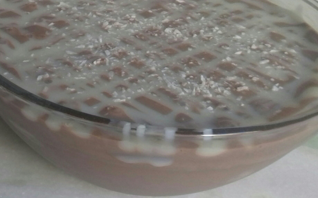 Sorvete de banana com coco simples