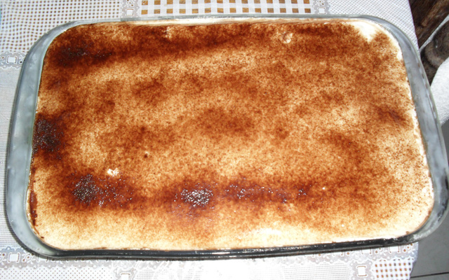 Pavê de biscoito champagne da Ju