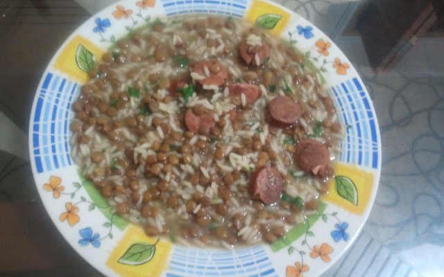 Lentilha com cordeiro