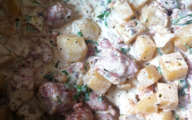 Estrogonofe de linguiça