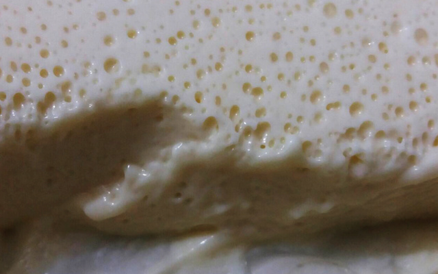 Mousse cremoso de leite em pó