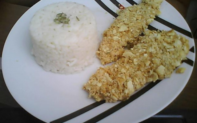 Frango crocante com creme de leite