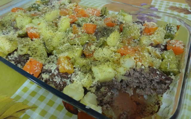 Torta saudável de carne moída