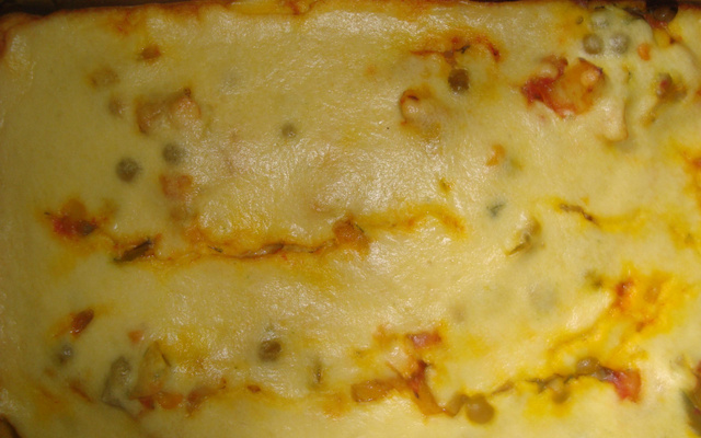 Empadão de arroz e merluza