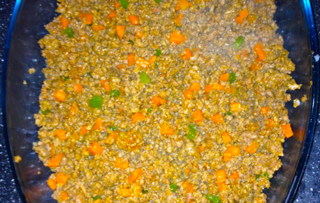 Carne moída com cenoura