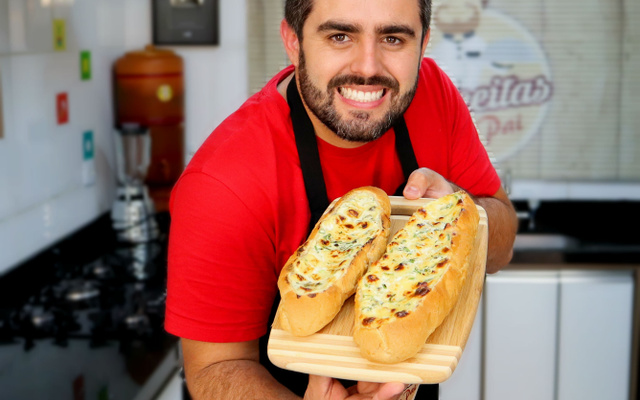 Baguete aos quatro queijos