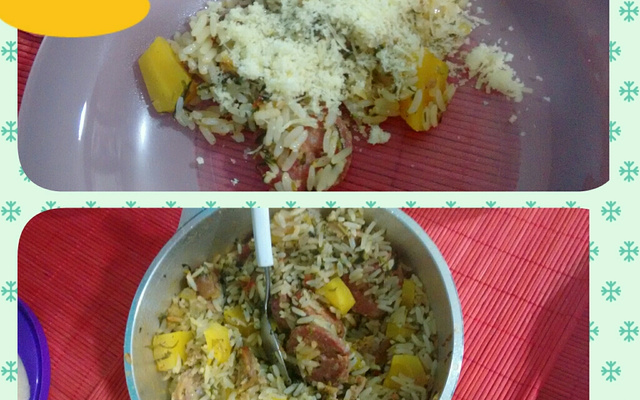 Risoto de salame na cerveja da Jana